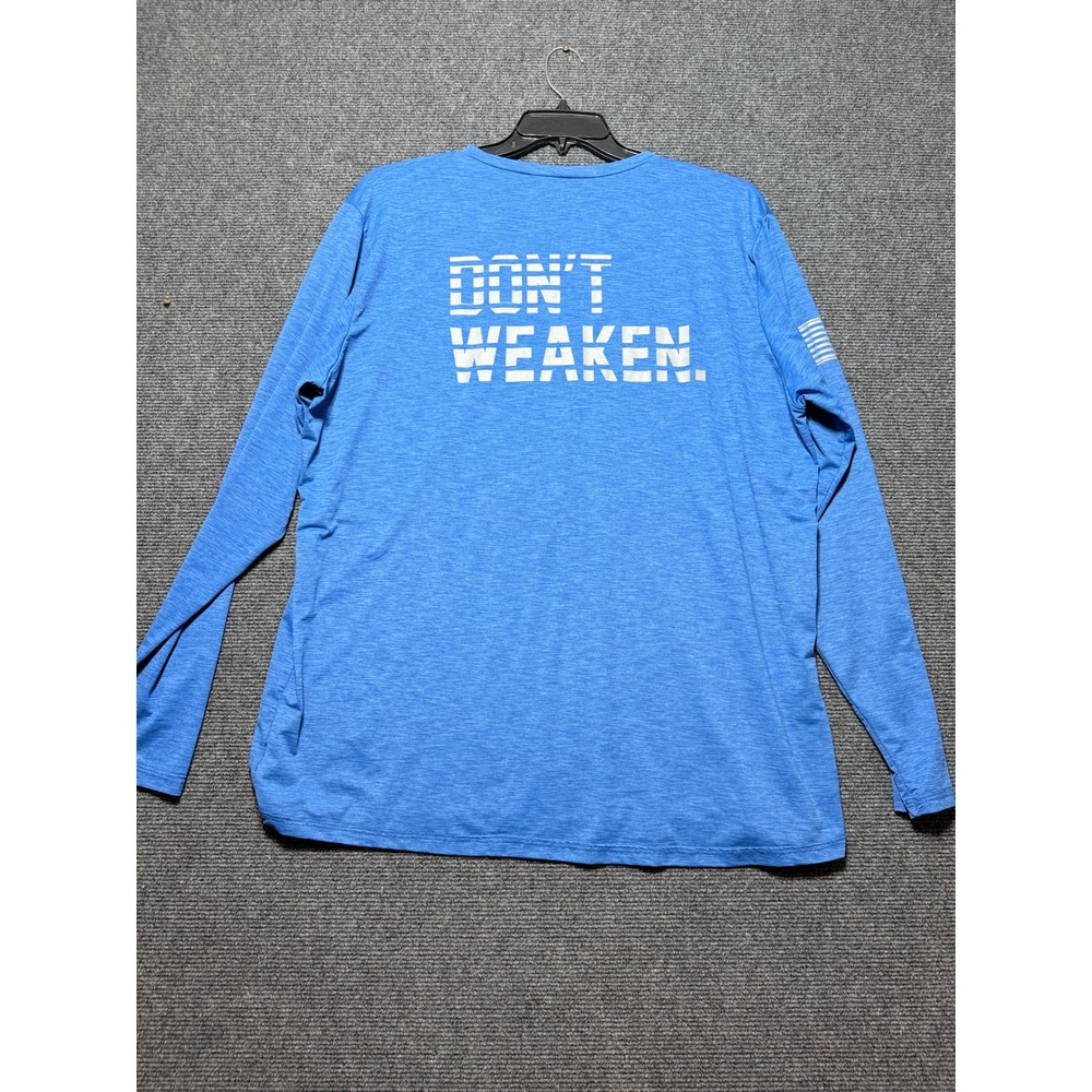 Rogue Long Sleeve Shirt Men XL Blue Excellent Don't Weaken UPF 30+ Graphic - Picture 5 of 9